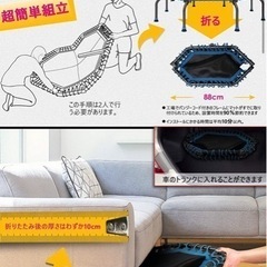 【ほぼ新品】大人用トランポリン直径127cm 耐荷重113kg　マットも付属の画像
