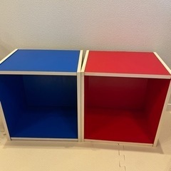 カラーボックス赤青セットの画像