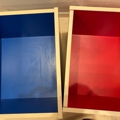 カラーボックス赤青セットの画像