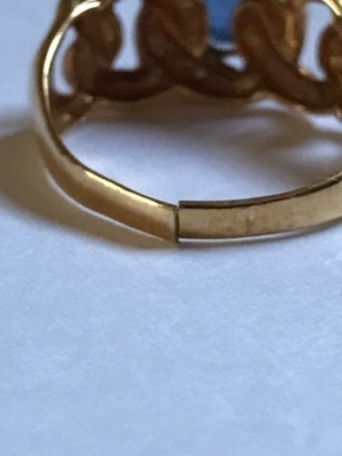 K18 サファイア0.75ct ダイヤ0.02ct ファッションリング 訳アリ 