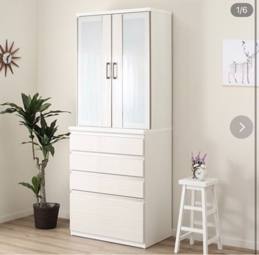 GM130☆＼今月限定！家具SALE！！／☆【近隣配達可能】ニトリ　ポスティア80DB(WH)　食器棚　キッチン　リサイクルショップ ケイラック朝霞田島店 　ケイラック　埼玉県　朝霞市　田島　和光市　志木市　新座市　富士見市　ふじみ野市　三芳町　戸田市　蕨市　さいたま市(岩槻以外)　川越市　所沢市　上尾市　東京都　板橋区　練馬区　清瀬市