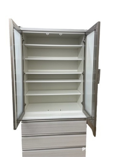 GM130☆＼今月限定！家具SALE！！／☆【近隣配達可能】ニトリ　ポスティア80DB(WH)　食器棚　キッチン　リサイクルショップ 