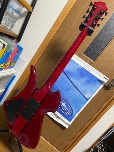 商談中[値下げ] b.c.rich モッキンバード　スルーネックモデル　エレキギター　シースルーレッド