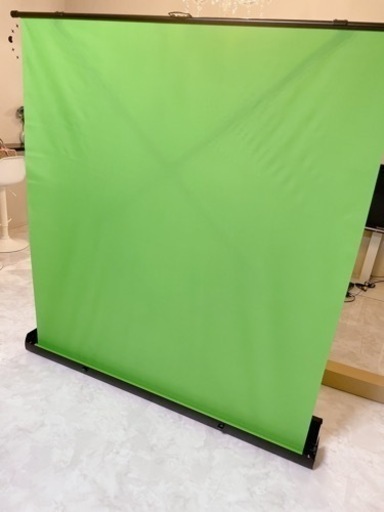 グリーンバック　クロマキー　自立式　シワなし背景