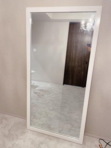 ホワイト　全身鏡