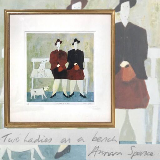 ???FG4/40 アノラ・スペンス/ANNORA SPENCE 二人の婦人 シルクスクリーン ED 17/275 71×67cm 直