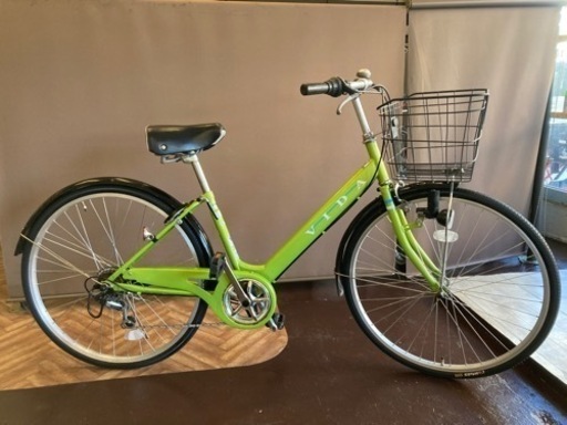 取引き中【タイヤ・チューブ新品！】6段変速　LEDライト　26インチ　自転車　グリーン