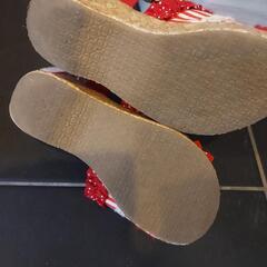 サンダル 18cm 赤の画像