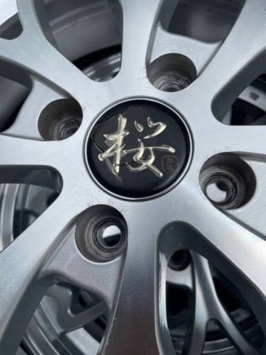 和道　さくら限定　軽自動車　165/50R16 アルミホイール　タイヤ付き　リムガリキズ無し　桜限定品　センターキャプ多少割れ有り