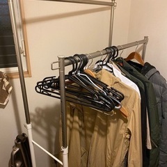 二段ハンガーラックの画像