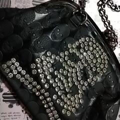 スカルがま口バッグ