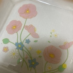花柄ガラス製皿の画像