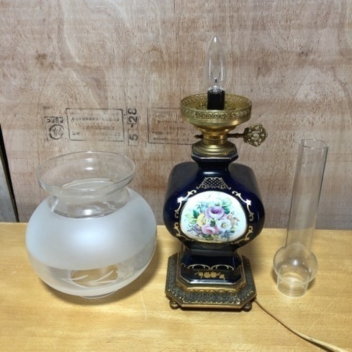 t.limoges リモージュ 卓上ランプ ガラスシェード アンティークカフェ