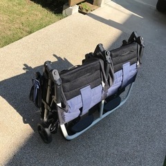 ココロン　ツイン　ネイビー　横型二人乗りベビーカー　双子用 の画像