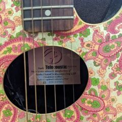 値下げー　★レア！Fender エレアコ 「TELECOUSTIC Pink Paisley 」ピンクペイズリー (ソフトケースと付属品付き)の画像