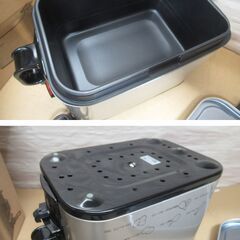 美品　未使用品　象印マホービン　コンパクト揚げ物調理器　EFK-A10 電気フライヤー　あげあげ　メタリックカカオ　ディープフライヤーの画像