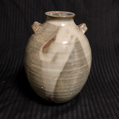 【美品　名品】丹妙山窯 宇田川聖谷《萩 酒器》玄翁/萩焼/徳利の画像