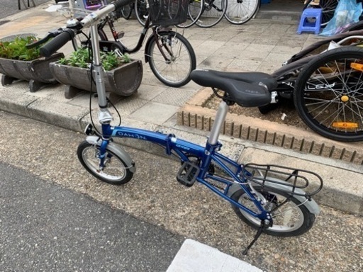 ✔️✔️DAHON GEMINI 折りたたみ　１４インチ　フレーム　アルミ　青　軽い　やすい