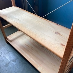 ● パイン材ユニットシェルフ③、無印良品、高さ83センチの画像