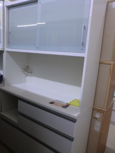 ジモティ来店特価!!!　レンジボード　松田家具　ホワイト　　J-470