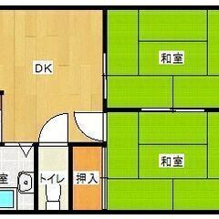 メイグリーンハイツ皿山☆2DK☆インターネット無料（40MWi-Fi）