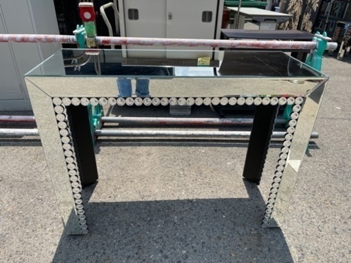 クロシオ MIRAYU ミラーテーブル DS-016 85006 幅1010×奥行403×高さ748mm O1236 中古