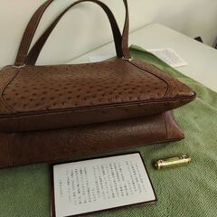 美品　オーストリッチ　ハンドバッグの画像