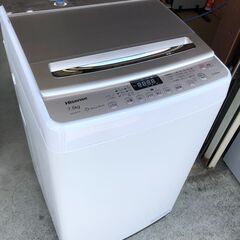 【動作保証あり】Hisense ハイセンス 2021年 HW-DG75A 7.5kg 洗濯機 ガラスドア【管理KRS456】