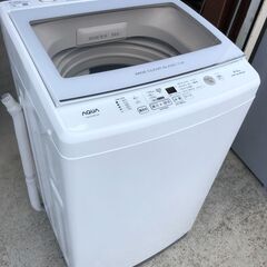 AQUA AQW-GV80J【2020年製】 動作保証あり】AQUA アクア 2020年 AQW-GV80J 8.0kg 洗濯機 ガラスドア