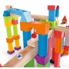 積み木 ビー玉転がし 知育の画像