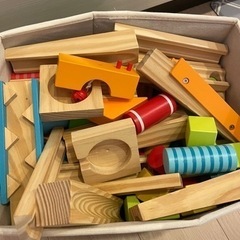 積み木 ビー玉転がし 知育の画像