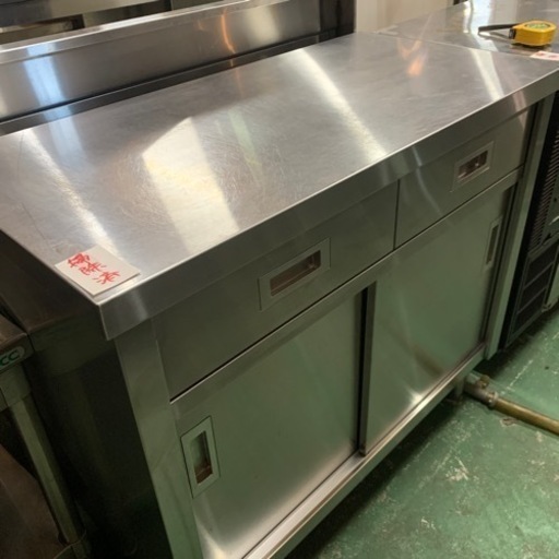 厨房用　ステンレス作業台　引き出し付き　横幅90センチ