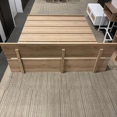 【展示品・未使用品】ダブルベッドフレーム すのこベッド ロータイプ 幅160cm 定価・29,990円?自社配送時?代引き可?※現金、クレジット、スマホ決済対応※