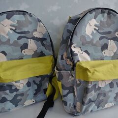 【２つセット】PeeeEAGLEリュック白象カモフラ水色×グリーン