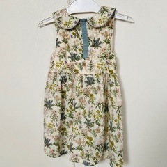 花柄ワンピース／オールのセット　80cmの画像