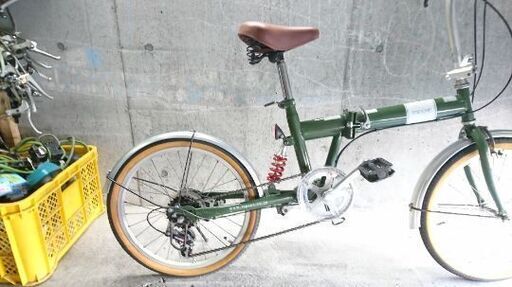 折りたたみ自転車中古 topone 外装6段変速 サスペンション常備 タイヤ20インチ