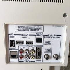 TOSHIBA、22インチ、白テレビの画像