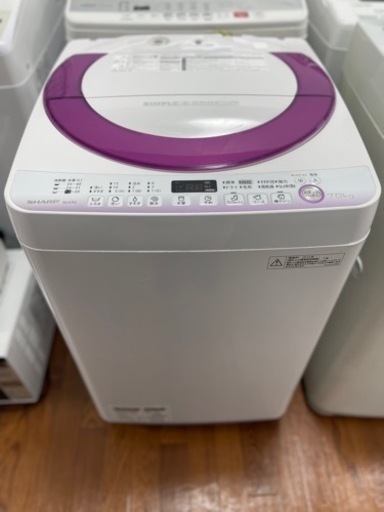 送料・設置込み　洗濯機　7kg SHARP 2014年
