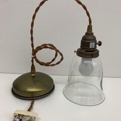 【レガストック川崎本店】ガラスシェード ナチュラルインテリア アートワークスタジオ ペンダントライト　①の画像