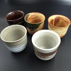 6 湯呑み 茶器 茶道具 5客セット 栄康造