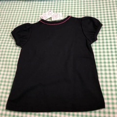 新品90 女の子Tシャツ、黒の画像