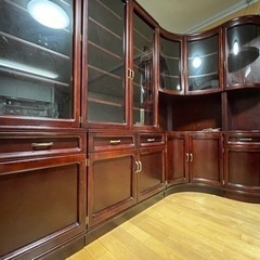 オシャレな大川家具キッチンリビング収納食器棚！（60万相当）の画像