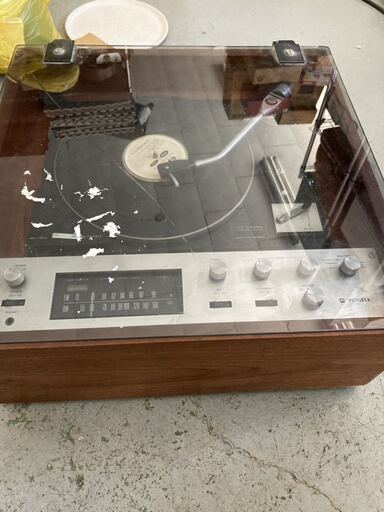 パイオニア PIONEER レコード プレイヤー ターンテーブル コンパクト ステレオ C-600 昭和 レトロ アンティーク ジャンクにて
