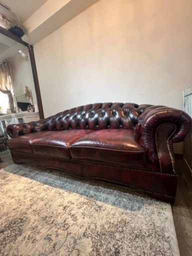 ソファー アンティーク チェスターフィールド