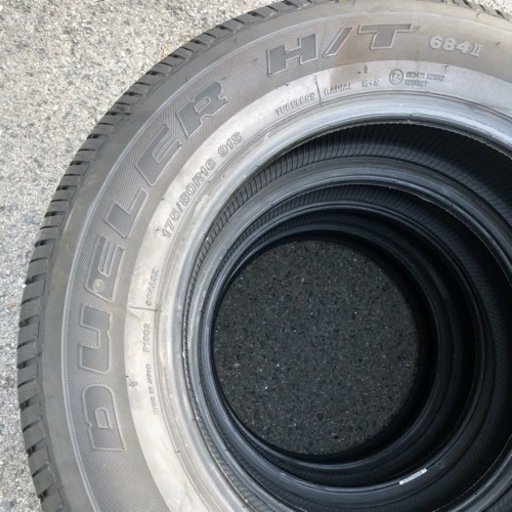 終了　ジムニー新車外し　175/80R16 4本　DUELER H/T 684Ⅱ ブリヂストン バリ山 22年8週製造