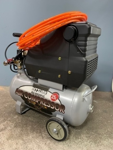 お引取り限定 美品 RETZLINK オイルレス エアコンプレッサー RZ-0925FIC 25L AC100V 