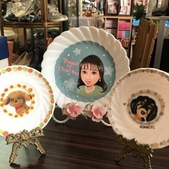 中古食器を活用したオリジナルプレート　アニバーサリープレート　受...