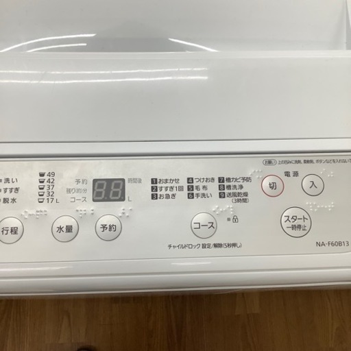 Panasonic  パナソニック　全自動洗濯機　NA-F60B13  2019年製【トレファク 川越店】