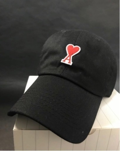 ami ハイブランド ベルトバック キャップ 帽子 ブラック RED