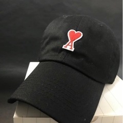 ami ハイブランド ベルトバック キャップ 帽子 ブラック RED
